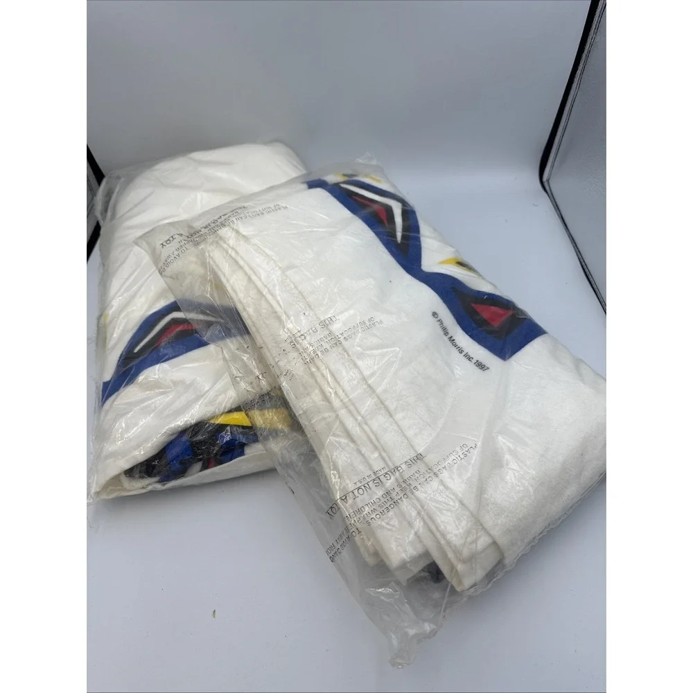 TWO 90's‎ Marlboro Mountains Phillip Morris Towels Cotton NEW Sealed Turkey